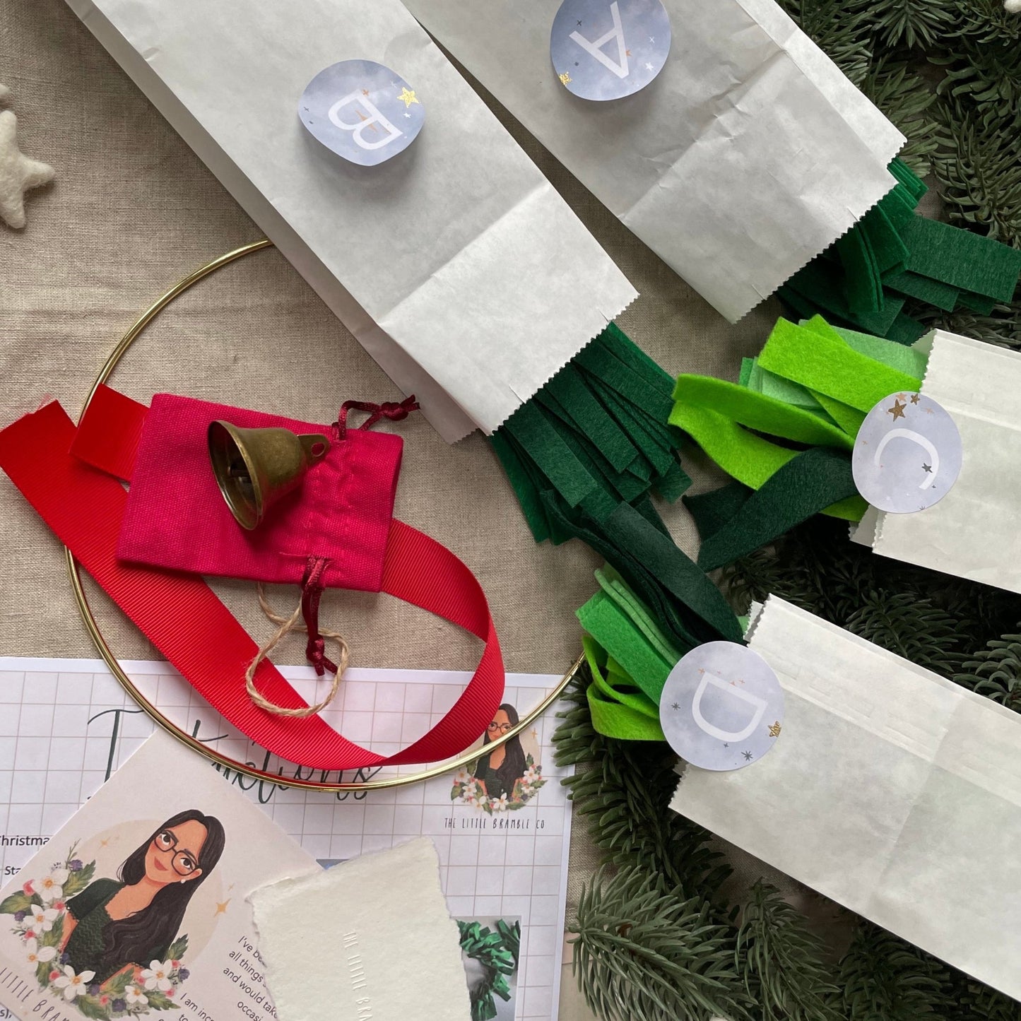 Christmas Felt Wreath kit - The Little Bramble Co