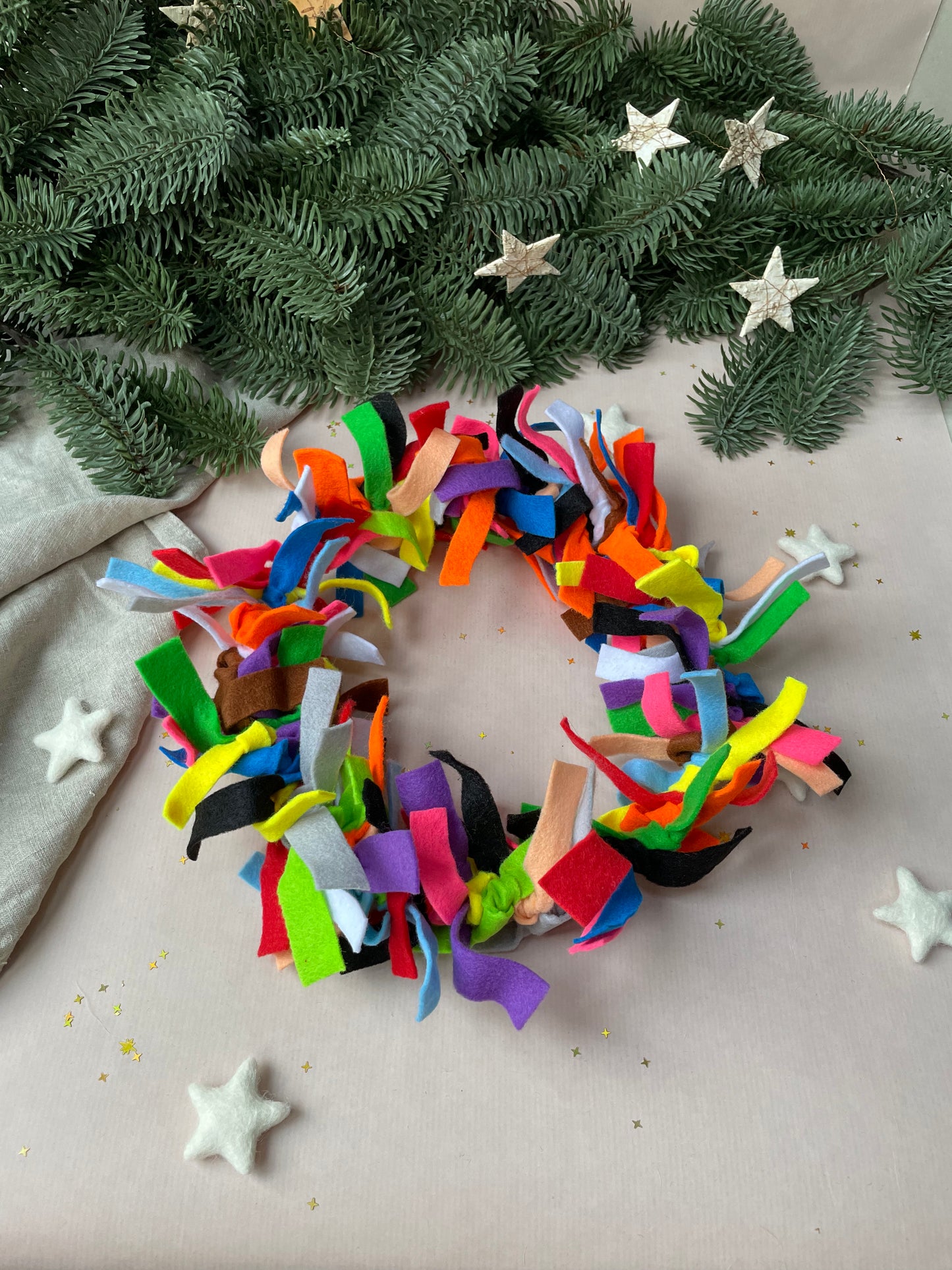 Colour Friday Limited Edition multicolour felt wreath kit 2023