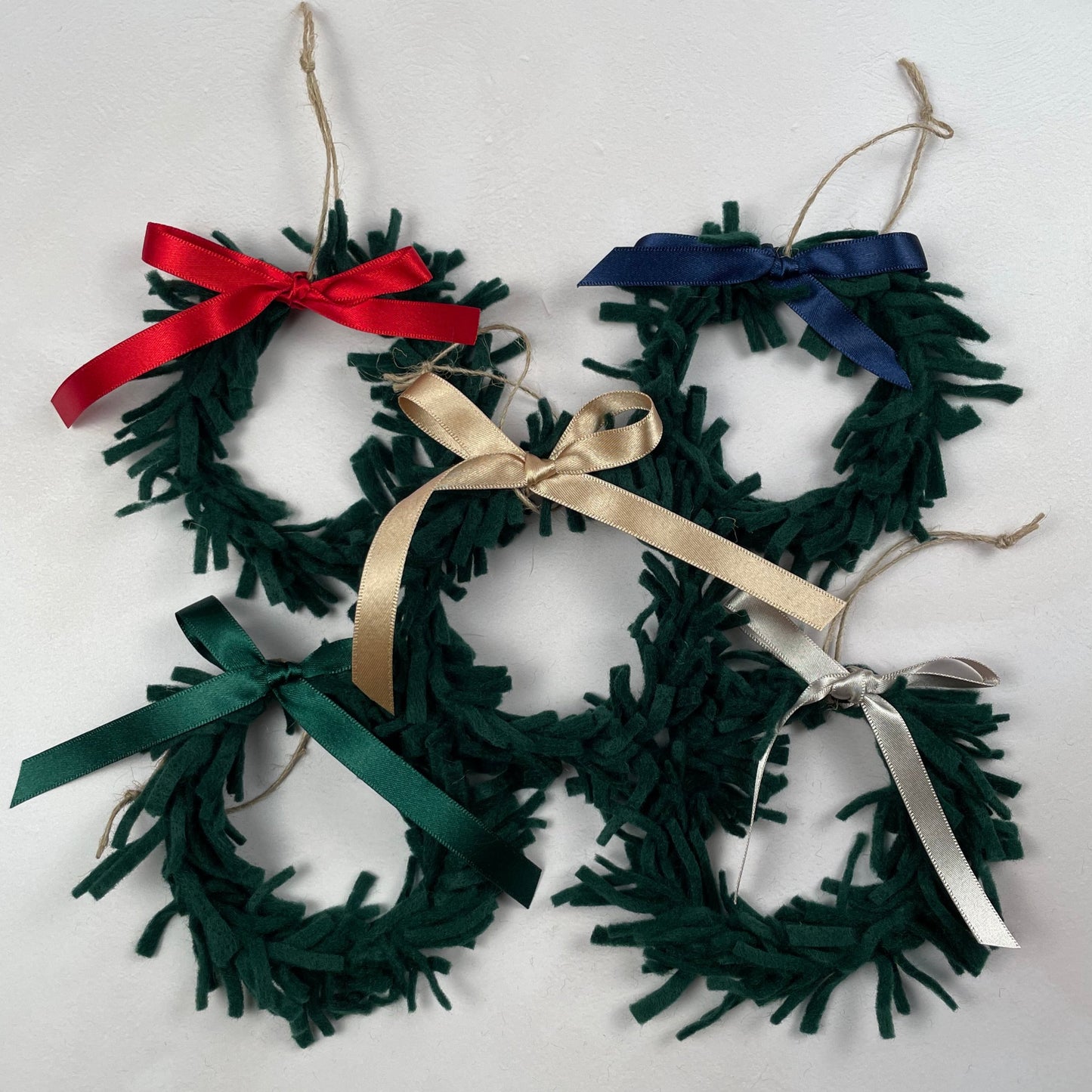 Mini Wreath Decoration - fully adorned with felt sprigs